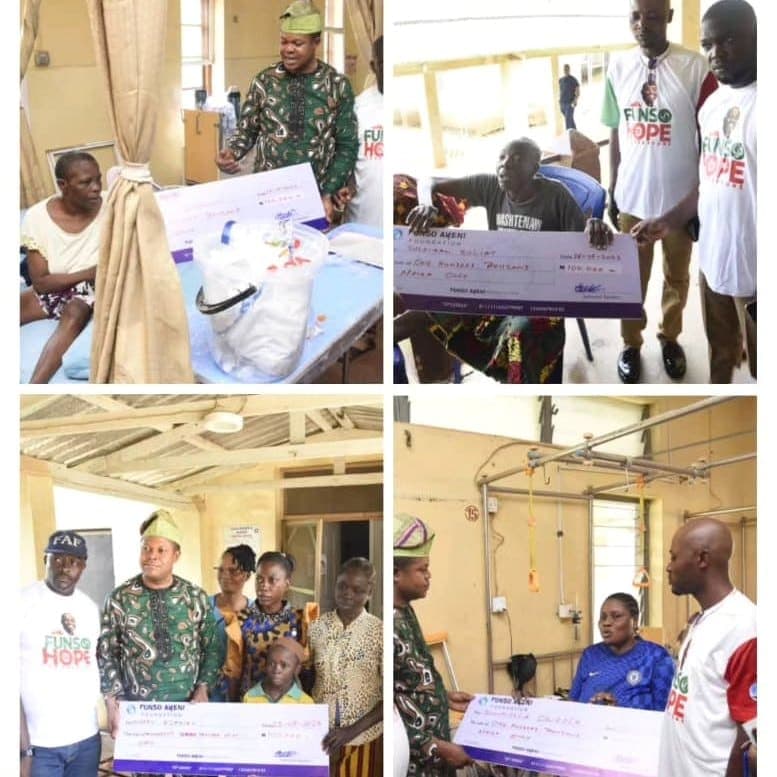 Direct outreach programme by the Funso Ayeni Foundation to offset hospital bills, Federal Medical Center, Ido, 2022.