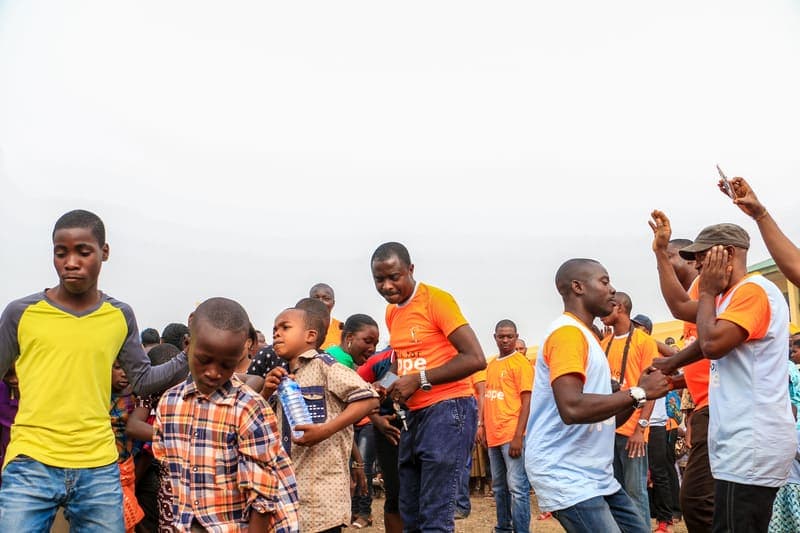 Funso Ayeni celebrating with the masses, Hope for All, 2016.
