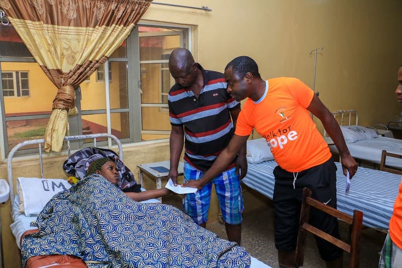 Visits to hospitals to offset bills and offer hope, Hope for All, 2016.