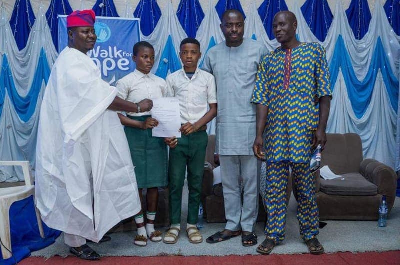 Scholarship in Ikole, Hope for All, 2016.